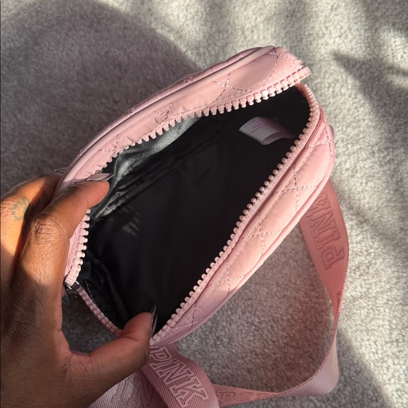 PINK Victoria's Secret Quilted Crossbody Bag - Soft Pink - Picture 3 of 3